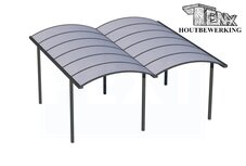 Dubbele Boog Carport 806cm diep