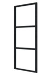 Steellook glaswand 82,5 x 212 cm, zwart