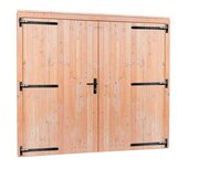Douglas dubbele deur extra breed  255 x 209 cm, onbehandeld