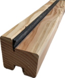 Kozijnhout met rubber 3m tbv deur