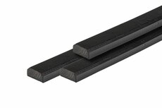 NE vuren lat 1,8 x 4,0 x 224 cm, zwart gespoten, geschaafd, 2 zijden vellingkant