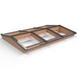 Zadeldak lichtstraat 2402mm breed incl. enkel gelaagd glas