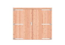 Douglas dichte dubbele deur 250x209 cm, onbehandeld
