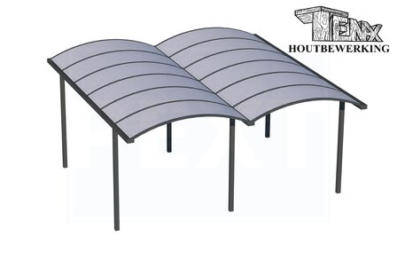 Dubbele Boog Carport 806cm diep