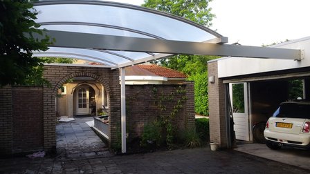 Dubbele Boog Carport 306cm diep Zonder tussenstaanders