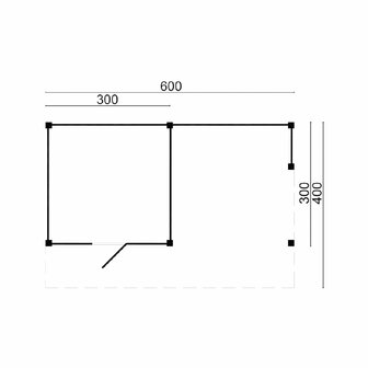 DHZ Kapschuur Markelo zwart 600x400cm