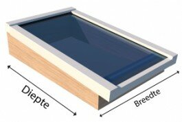 Daklicht Douglas 1750mm breed incl. gelaagd glas