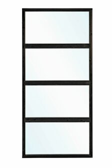 Zwart wandmodule breed 99x210 cm