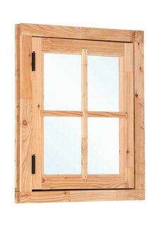 Douglas draairaam 90,0 x 105,0 cm met dubbel glas 