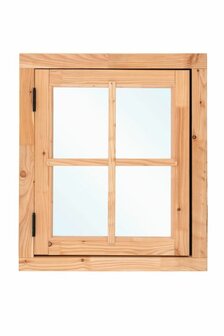 Douglas draairaam 90,0 x 105,0 cm met dubbel glas 