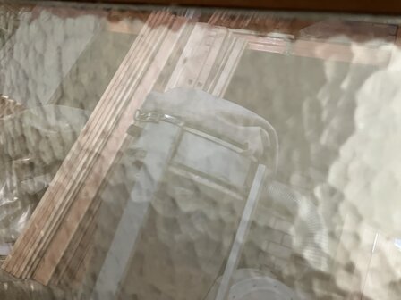 Douglas Vast raam 81x87.5 met gelaagd hamerslag dubbel glas