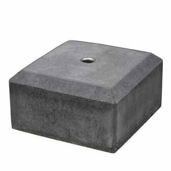  betonpoer 18,0 x 18,0 x 10,0 cm, antraciet, M20-bus, half model