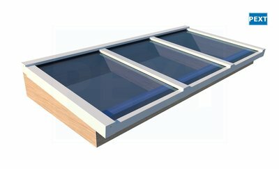 lessenaars dak lichtstraat 1750mm breedx 1000mm diep incl. enkel gelaagd glas