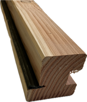 Kozijnhout met rubber 0.95 m tbv deur