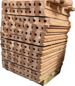 Kozijnhout met rubber 0.95 m tbv deur