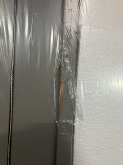 b-keus Hardhouten enkele 1-ruits deur Prestige met dubbelglas 109 x 221 cm, grijs gegrond linksdraaiend