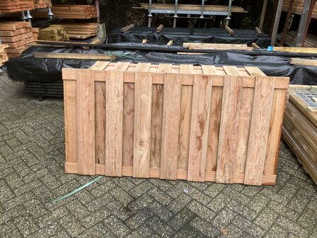  Hardhouten plankenscherm 17 planks 90x180cm
