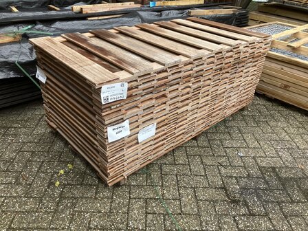  Hardhouten plankenscherm 17 planks 90x180cm