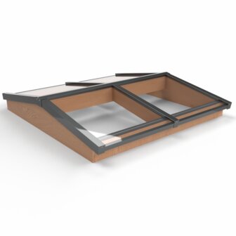 Zadeldak lichtstraat 1582mm breed incl. enkel gelaagd glas