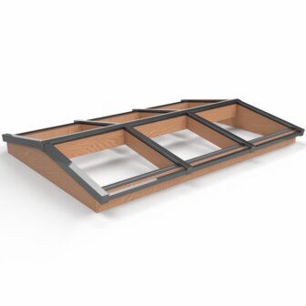 Zadeldak lichtstraat 2402mm breed incl. enkel gelaagd glas