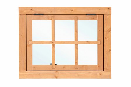 Douglas uitzetraam 90 x 70 cm met dubbel glas