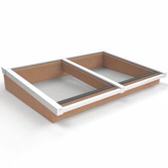 lessenaars dak lichtstraat 1582mm breedx 1000mm diep incl. enkel gelaagd glas