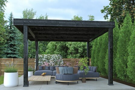 DHZ Rijssen Douglas 400 x 400 cm zwart ge&iuml;mpregneerd