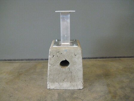 Betonpoer incl aluminium stelvoet