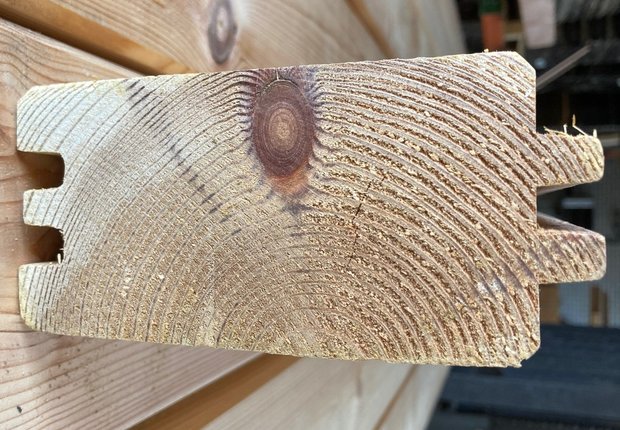 6,9cm dikke logs onbehandeld 