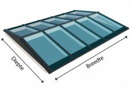 Zadeldak 2570mm breed incl. Geïsoleerd glas