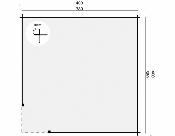 Blokhutprieel Marit 400x400cm