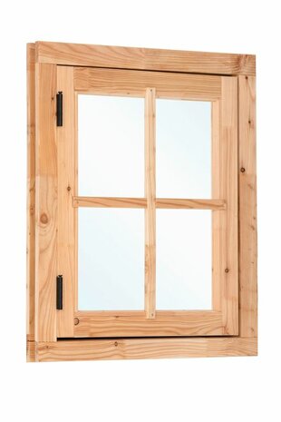 Douglas draairaam 90,0 x 105,0 cm met dubbel glas 