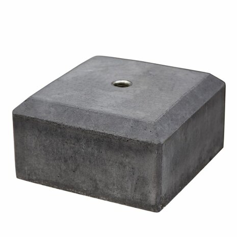  betonpoer 18,0 x 18,0 x 10,0 cm, antraciet, M20-bus, half model