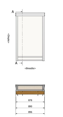 Daklicht Douglas 762mm breed x 1250mm diep incl. gelaagd glas