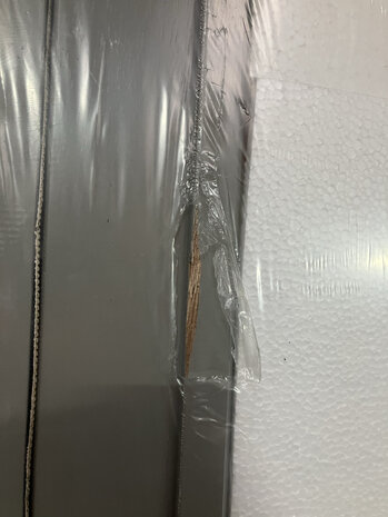 b-keus Hardhouten enkele 1-ruits deur Prestige met dubbelglas 109 x 221 cm, grijs gegrond linksdraaiend