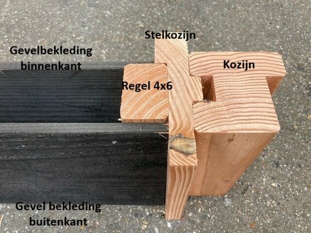 Douglas vast raam 64.2x81.2cm enkel glas