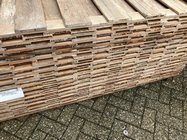  Hardhouten plankenscherm 17 planks 90x180cm