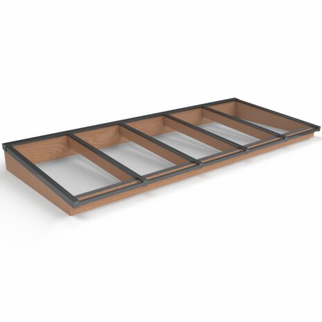 lessenaars dak lichtstraat 4042mm breed incl. enkel gelaagd glas