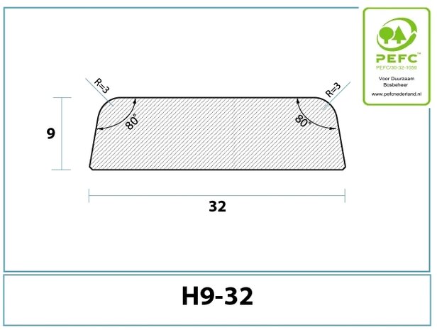 Glaslat model H9-32