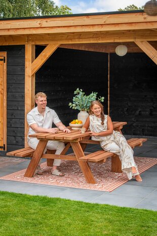 Hardhouten picknicktafel Giant 250cm