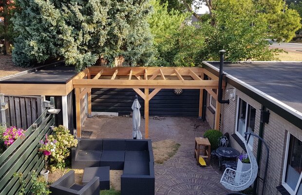Douglas Carport/overkapping 4x8m vrijstaand