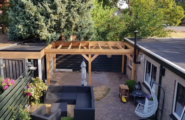 Douglas Carport/overkapping 4x4m vrijstaand