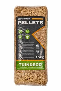 Hout pellets  6 mm A1 EN plus zak van 15 kg